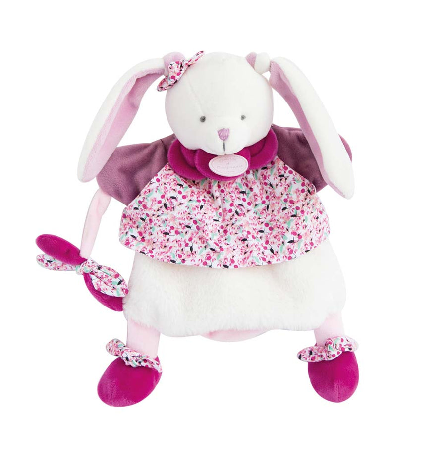 Doudou et Compagnie Cerise the Rabbit hand puppet comforter 28 cm