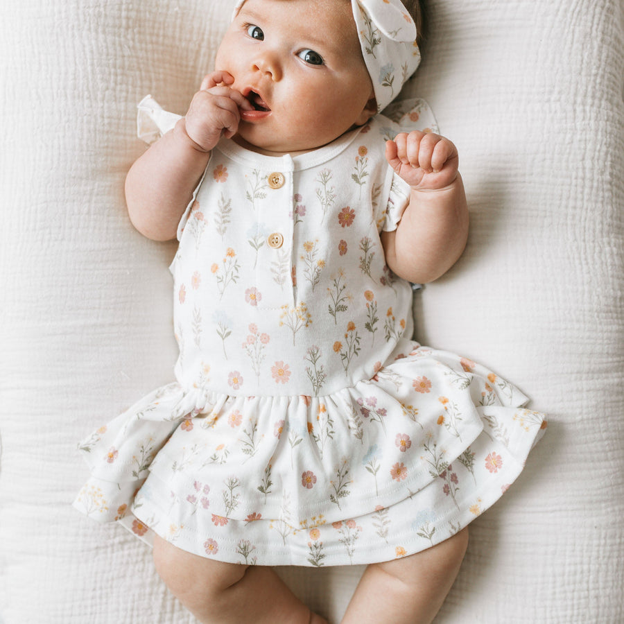 KAYS + KINS Dress Bodysuit in Twinklebloom print