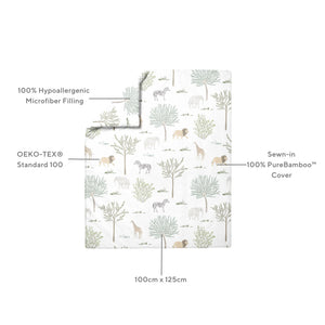 Safari Wonders bamboo baby duvet laid flat