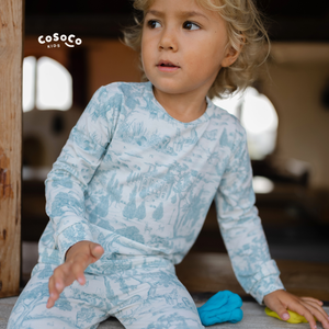 Cosoco Kids Estate Pajamas - Estate Blue