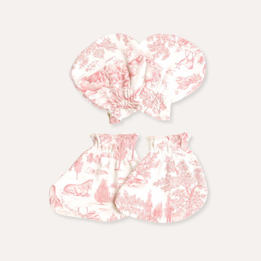 Cosoco Kids Estate Mittens & Booties - Estate Pink