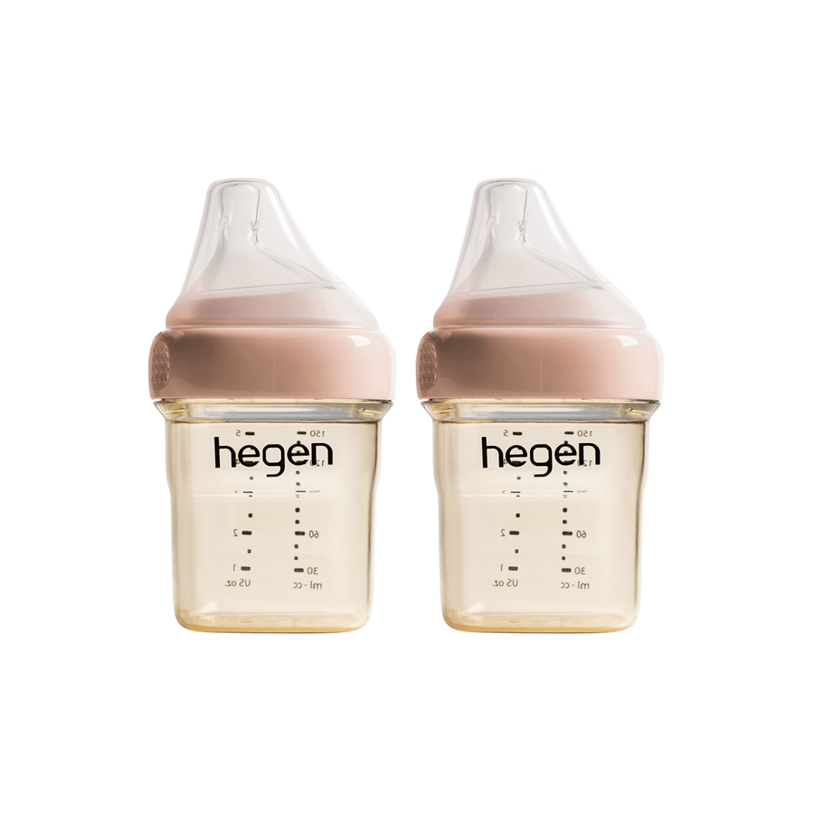 Hegen PCTO 150ml/5oz PPSU feeding bottles, 2-pack, Pink collar