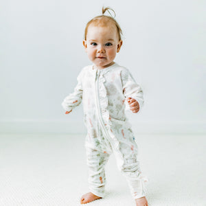 KAYS + KINS Frilled Growsuit - Seahorse Cove - 0-3M