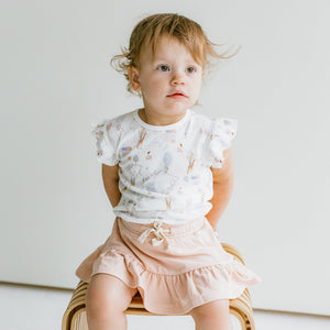 KAYS + KINS Ruffled Sleeves Top World Wanderlust 18-24M