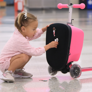 Micro Scooter Luggage Junior Velcro Pink - lifestyle
