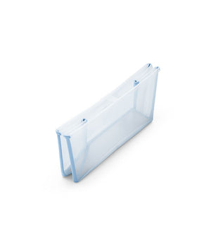 Stokke Flexi Bath Ocean Blue folded flat