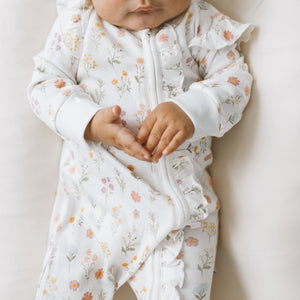 KAYS + KINS Frilled Growsuit - Twinklebloom - 3-6M
