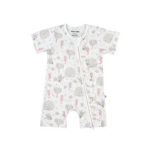 KAYS + KINS Frilled Zipsuit - Seahorse Cove - 12-18M