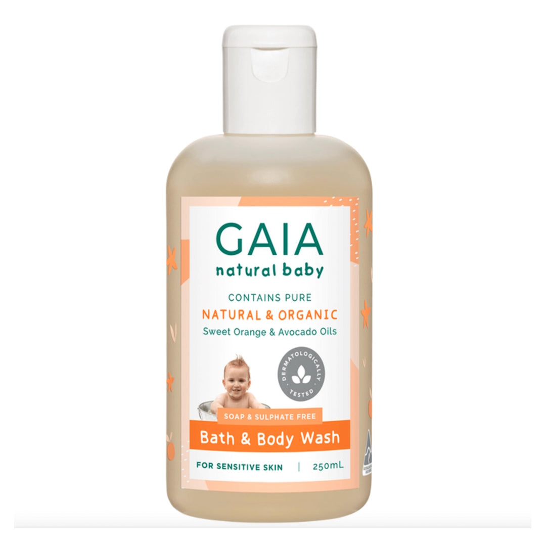 Gaia Natural Baby Bath & Body Wash - Sweet Orange & Avocado Oils