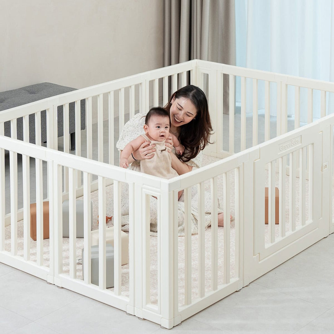GingerBubs Playpen Pearl White