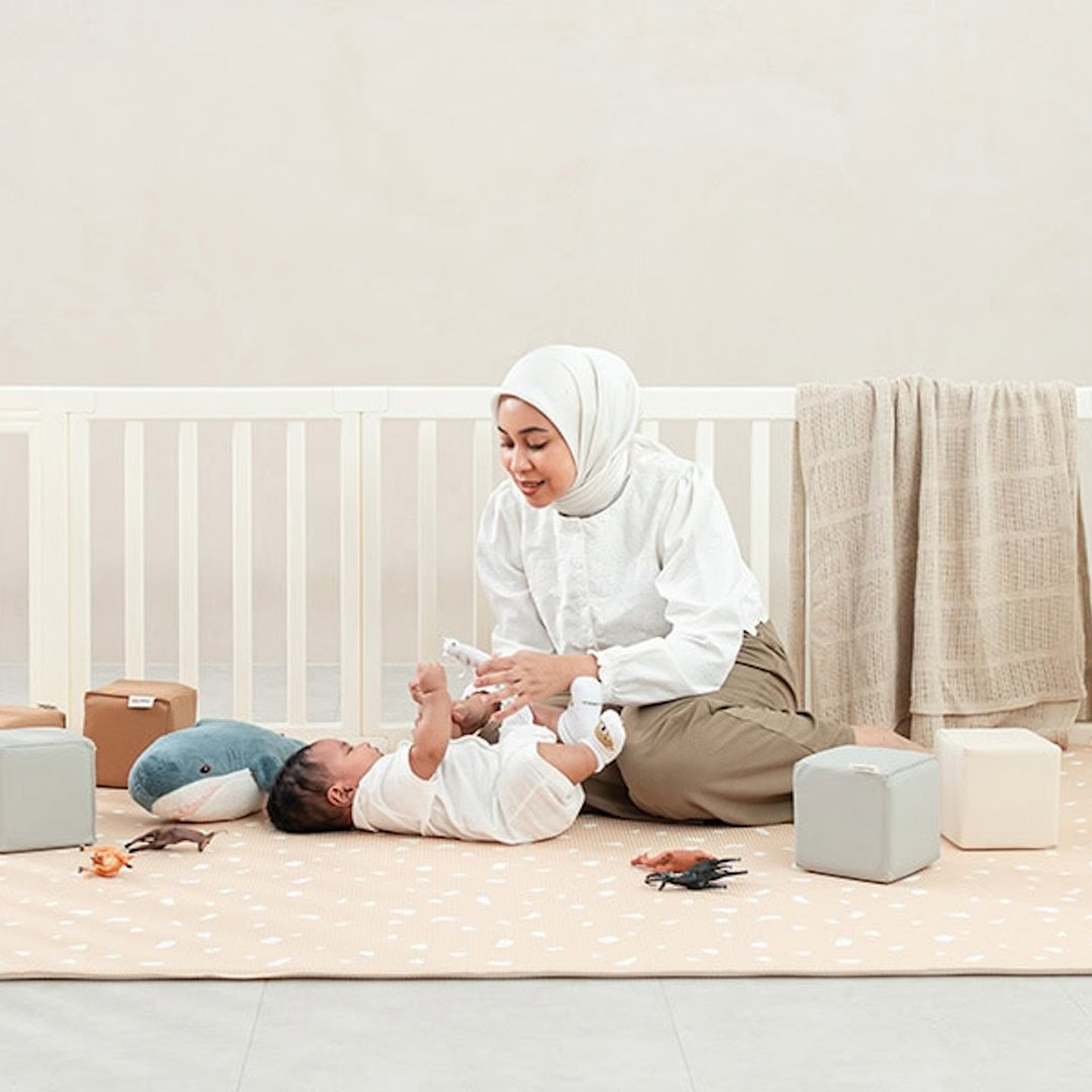 GingerBubs Playpen Pearl White