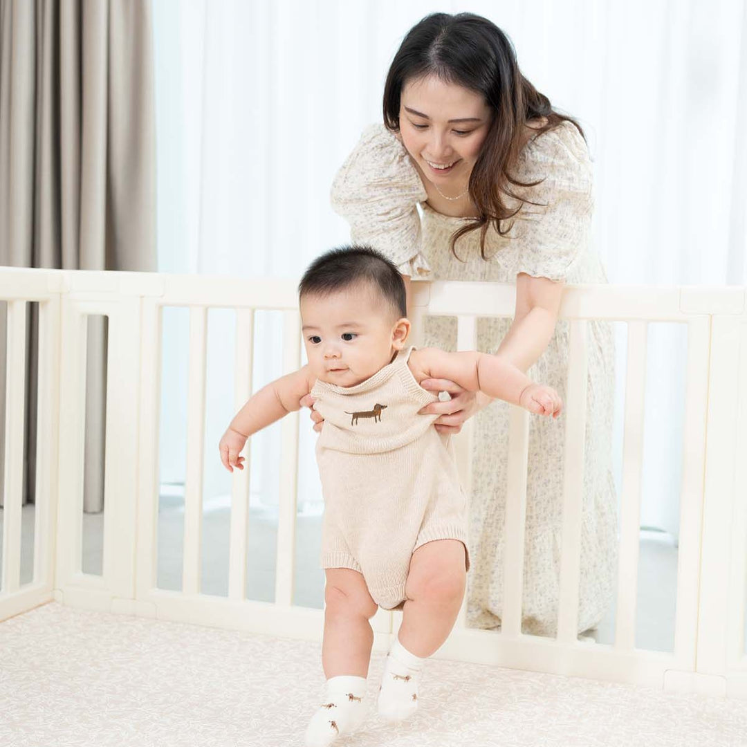 GingerBubs Playpen Pearl White