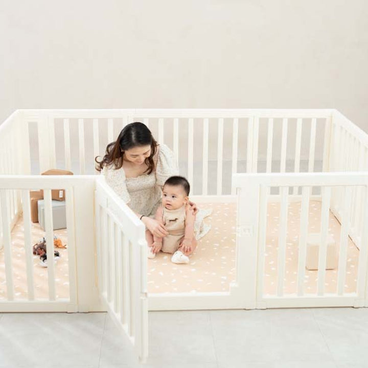 GingerBubs Playpen Pearl White