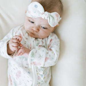 KAYS + KINS Frilled Growsuit - Seabloom - 0-3M