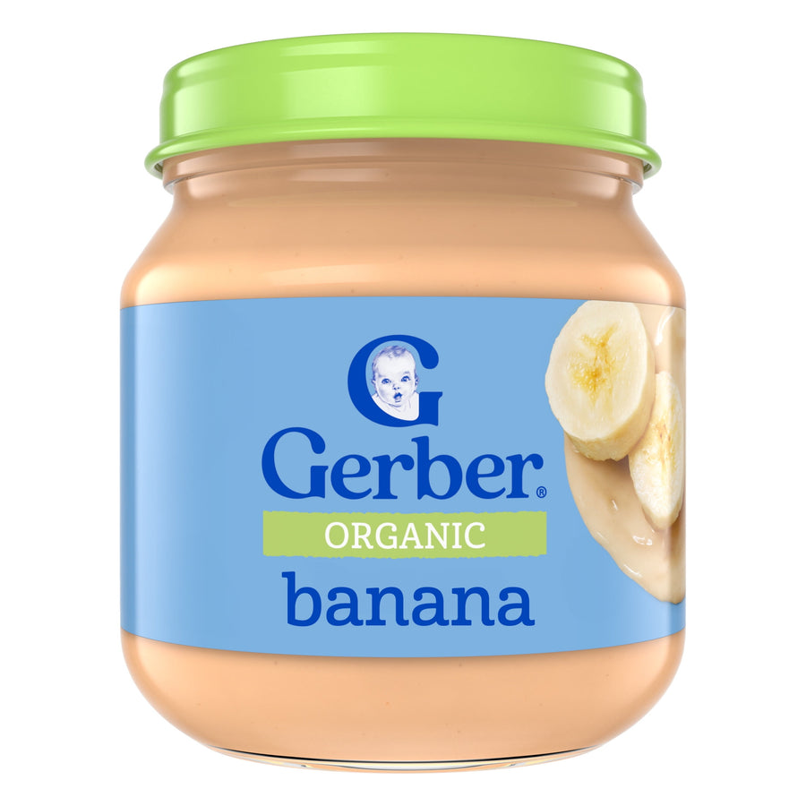 Gerber Organic 1st Foods Banana Baby Food, 4 oz Glass Jar