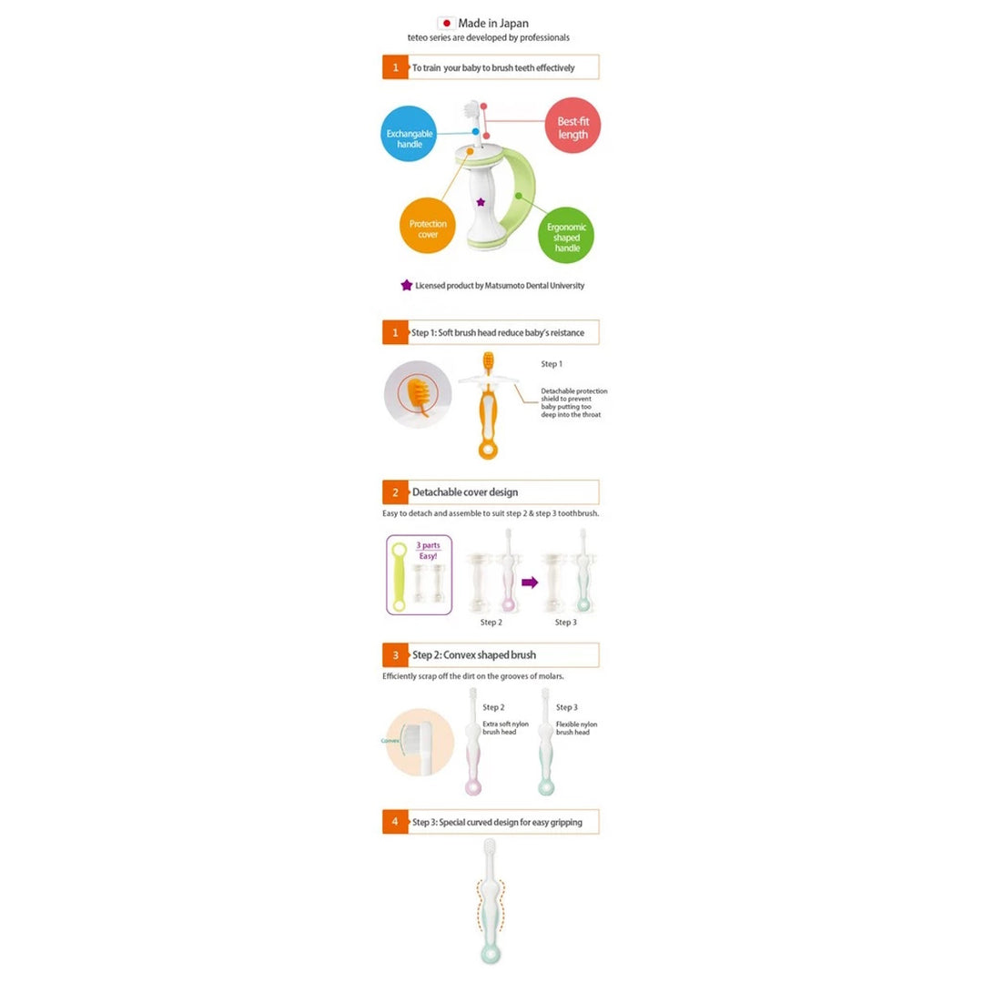 Combi Baby Teteo Baby Toothbrush Step 2