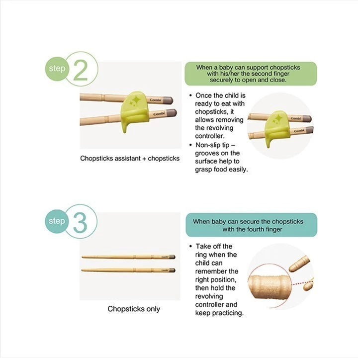 Combi Baby Education Wood Chopsticks
