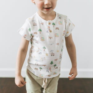 KAYS + KINS Henley Tee - Sunny Park
