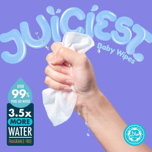 Hoppi 99% Premium Water Baby Wipes 80 wipes x 3 Pack Bundle