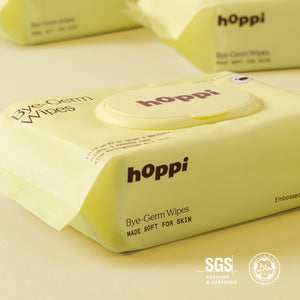 Hoppi Bye-Germ Wipes soft packs