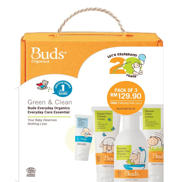 Buds Organics BEO Everyday Care Essential + Free Calming Rub 30ml