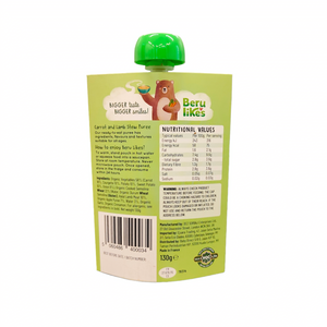 Beru Likes Halal Organic Baby Puree 130g
