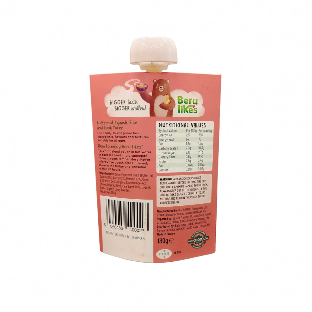 Beru Likes Halal Organic Baby Puree 130g