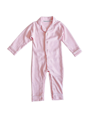 Count & Countess Baby Pima Romper Sleepsuit in Ballet Pink
