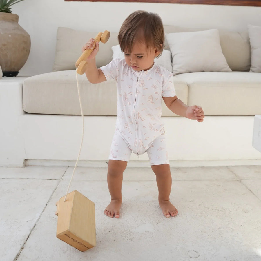 Joey&Mom bamboo-cotton romper in Sunseeker
