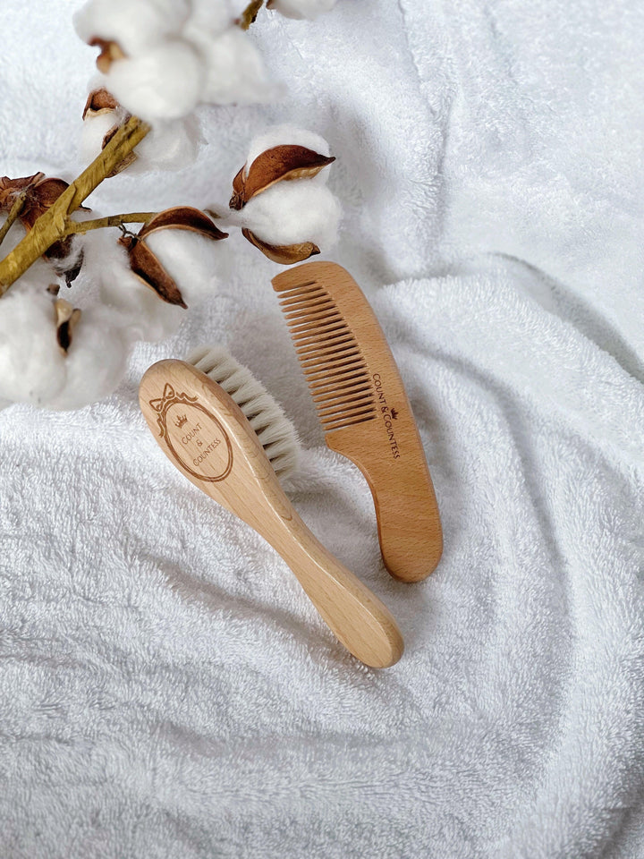 Count & Countess Natural Baby Hair Brush Set