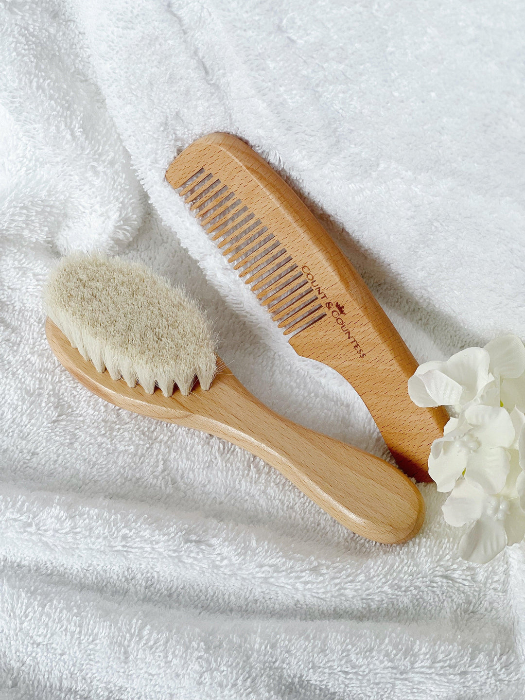 Count & Countess Natural Baby Hair Brush Set