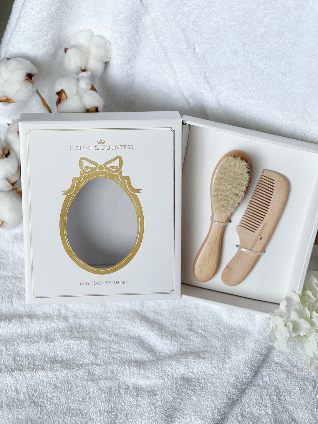 Count & Countess Natural Baby Hair Brush Set