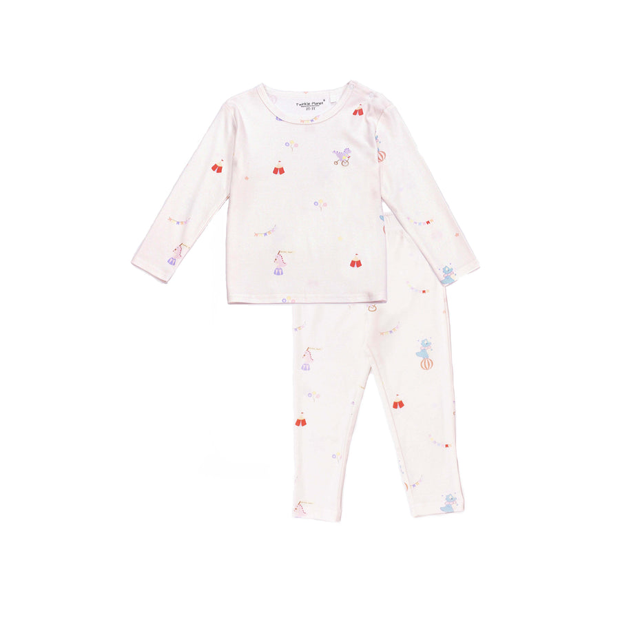 Twinkle Planet Two piece Long Sleeve Pyjamas - Circus Dino