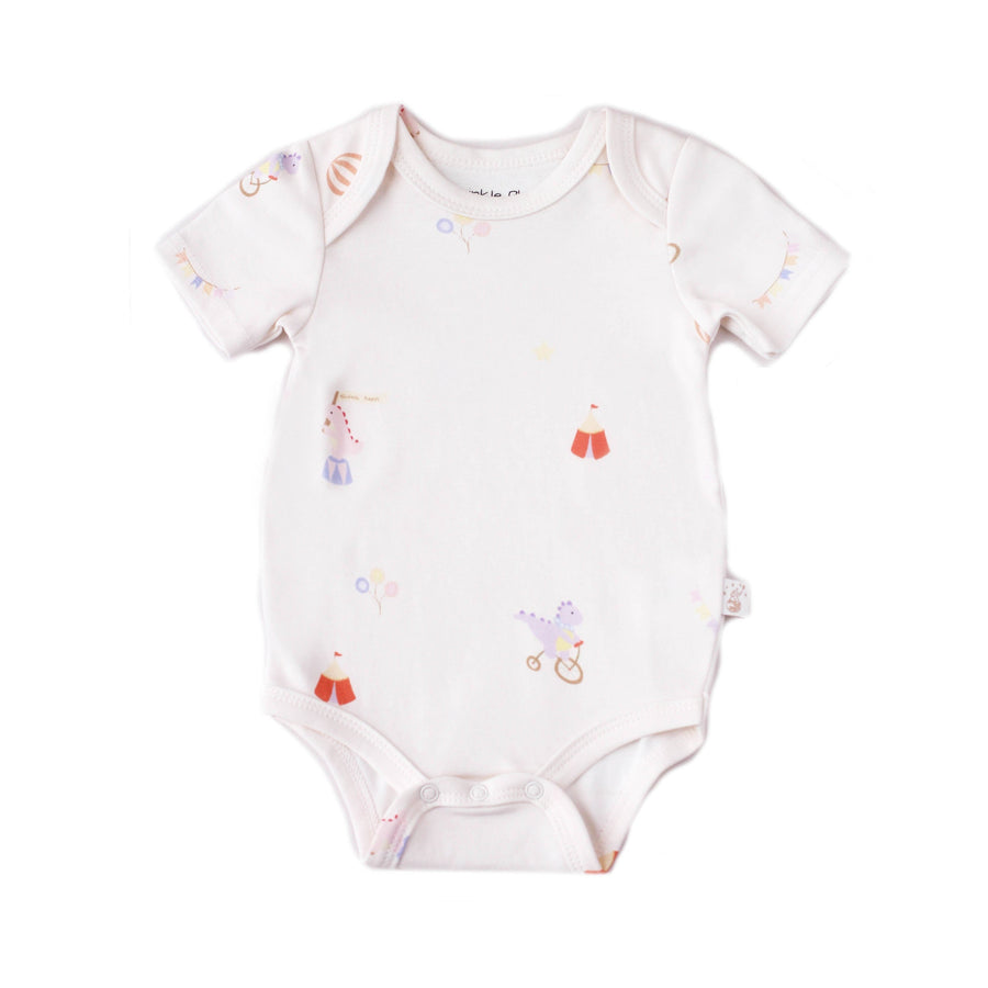 Twinkle Planet Organic Short Sleeve Bodysuit - Circus Dino