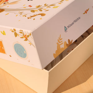 Story Blanket gift box, opened