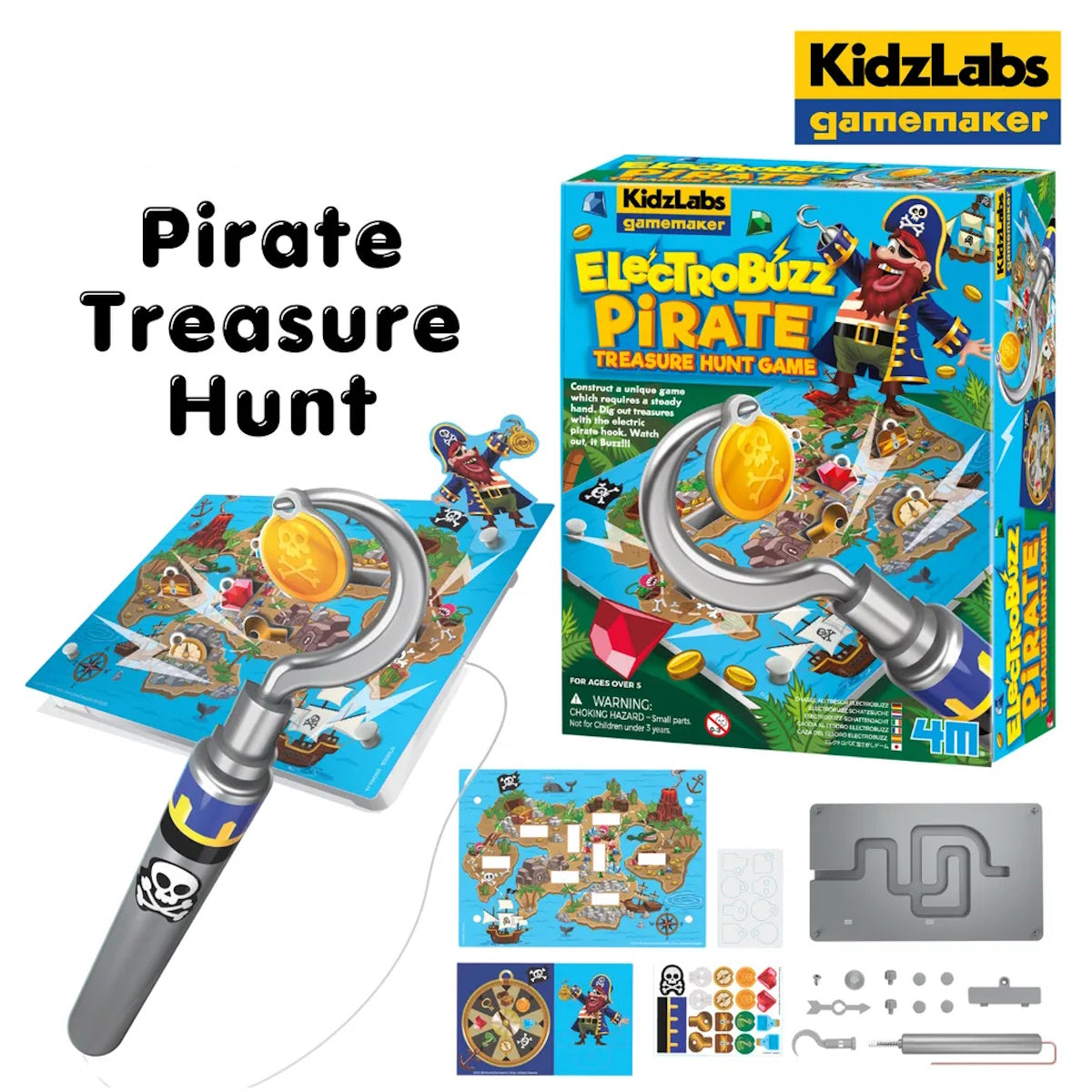 4M KidzLabs Gamemaker / Electrobuzz Pirate Treasure Hunt Game – Happikiddo