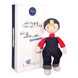 Jolijou Les Canailles rag doll Faustin with its gift box
