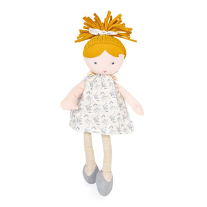 Jolijou Joliflores organic cotton rag doll Bleuette, 30cm