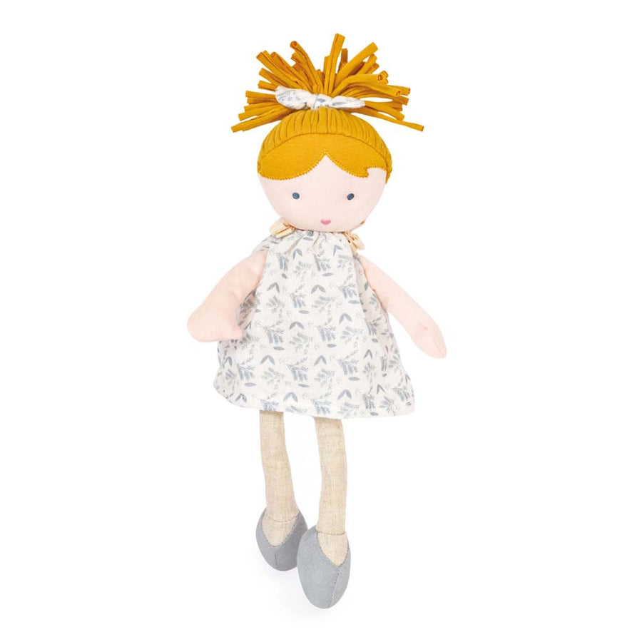 Jolijou Joliflores organic cotton rag doll Bleuette, 30cm