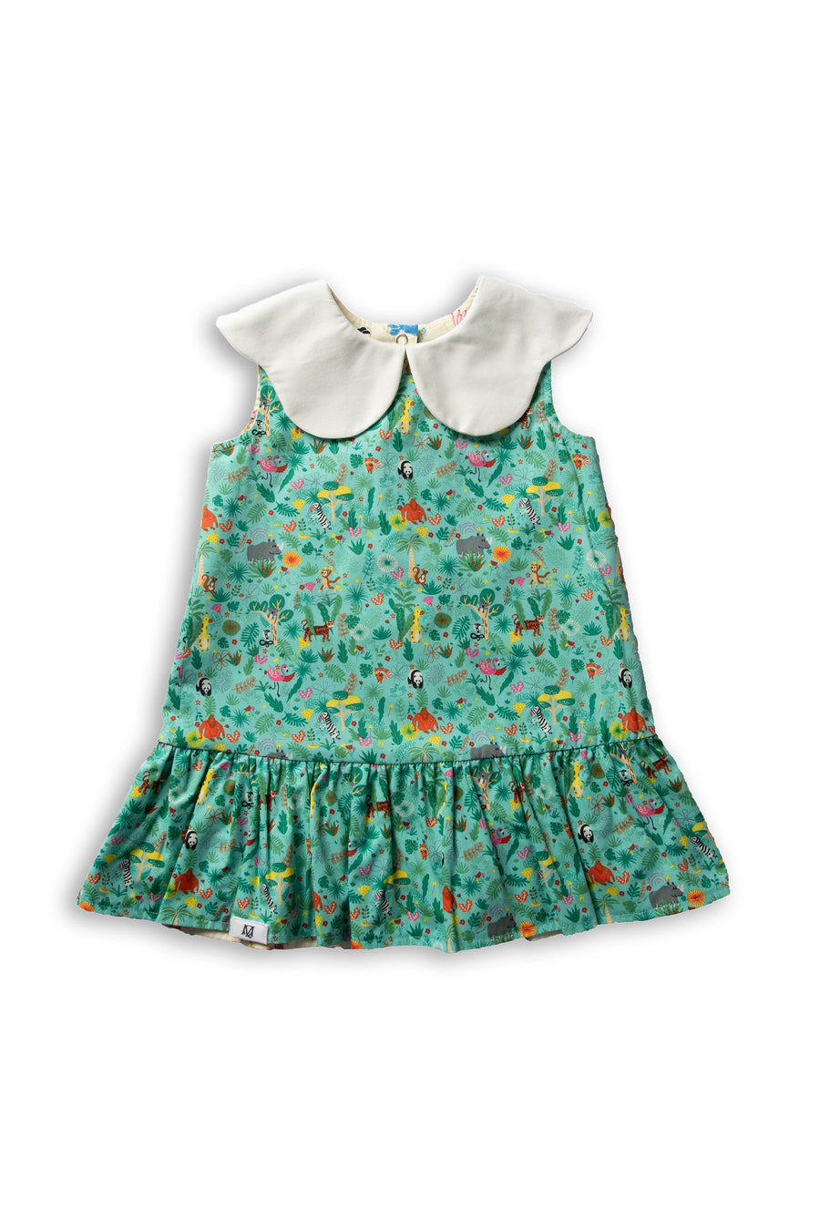 Maison Q Jungle Jamboree Reversible Collared Dress