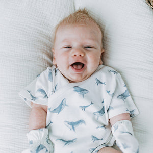 KAYS + KINS Kimono-Whales Lullaby-0-3M