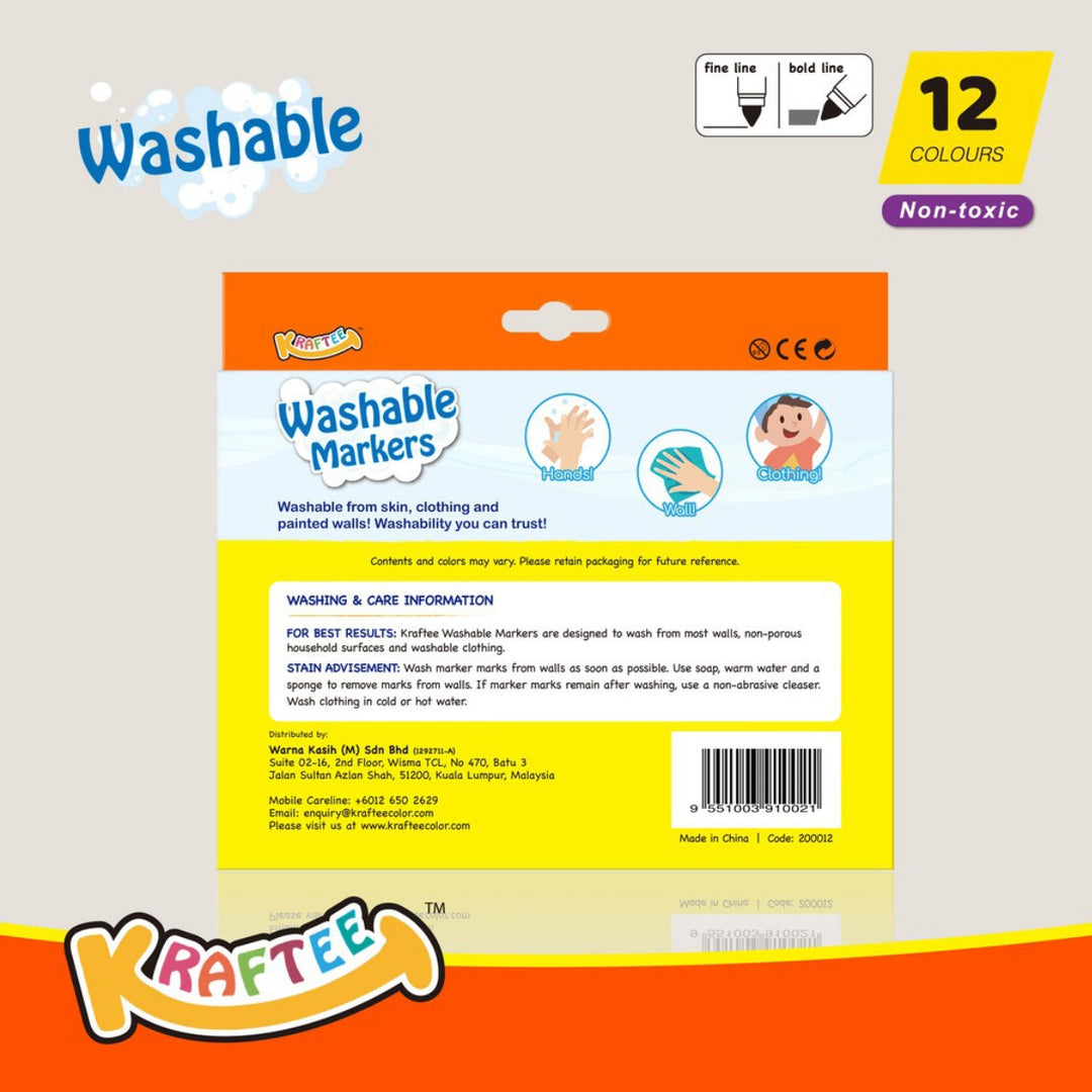 Kraftee Washable Markers