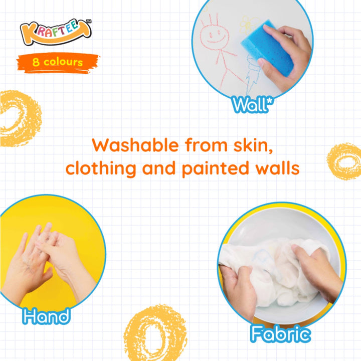 Kraftee 12ct Washable Classic Paints