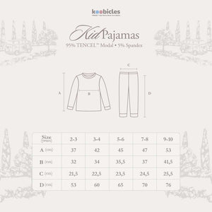 Koobicles Kid Pajamas TENCEL™ "Road Trip" in Blush Gear
