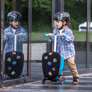 Micro Scooter Luggage Junior Velcro Blue - lifestyle