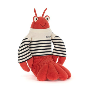 Jellycat Larry Lobster in Sailor Outfit, front view