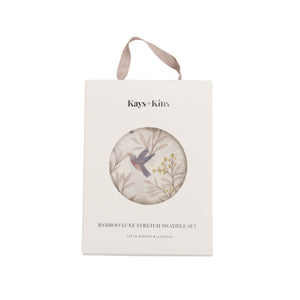 KAYS + KINS Bamboo Luxe Swaddle Set - Birdsong