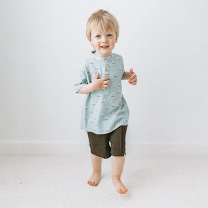 KAYS + KINS Band Collar Shirt - Sail Away