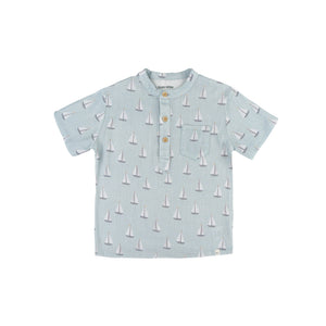 KAYS + KINS Band Collar Shirt - Sail Away