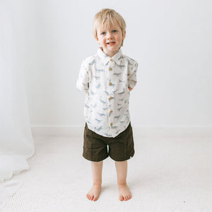 KAYS + KINS Linen Shirt - Whales Lullaby